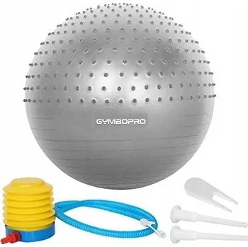 Gymnastický míč Gymnastický míč na cvičení s pumpičkou 65cm šedý GYMBOPRO