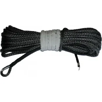 Lany DRAGON WINCH Syntetické lano pro naviják dyneema s očnicí, černé, 9 mm 30 m