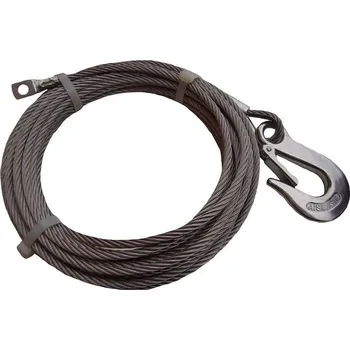 Lany Nerezové lano do navijáku 4 mm s hákem, 15 m