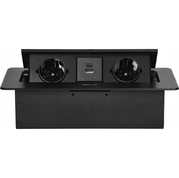 Elektrická zásuvka Orno černá Elektrická Zásuvka na pracovní desku