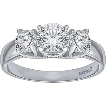 Prsten Stříbrný prsten DARION se Swarovski® Zirconia velikost obvod 59 mm EWER02418-obvod 59 mm