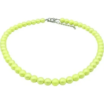Náhrdelník Náhrdelník skleněné perle - sulfur yellow