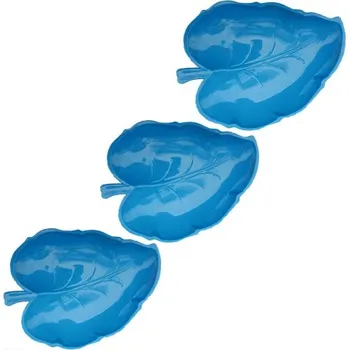 Talíř Podnos talířek 3ks plastový 23cm list modrý