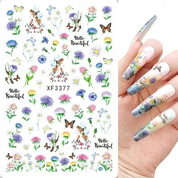 Samolepící Samolepky na zdobení nehtů Vzory JARO LÉTO KVĚTINY
