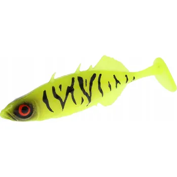 Umělá nástraha MIKADO NÁSTRAHA - PRAVÁ RYBA KOLEJKA 5cm / FLUO TIGER - balení po 5 ks