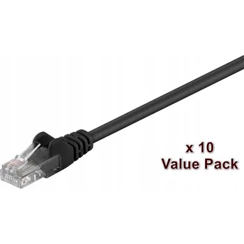 Síťový kabel MicroConnect U/UTP CAT5e 10M Černý - 10 kusů