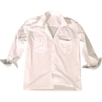 Pánské oblečení MIL-TEC Košile SERVIS dlouhý rukáv na knoflíky BÍLÁ XL BÍLÁ - WHITE