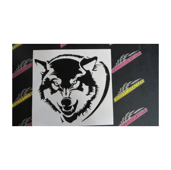 Polep vozidla Vlk 006 levá hlava (12 - zelená) SAMOLEPKA NA AUTO, NÁLEPKA, FÓLIE, POLEP, TUNING, VLASTNÍ TEXT, TISK, AUTOSAMOLEPKY.cz, POLEPY, OBRÁZEK, LOGO, 3D STICKERS