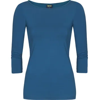 Dámská halenka Bambusový Top Lodička 3/4 Rukáv Oceánově Modrá Dámská Velikost: M