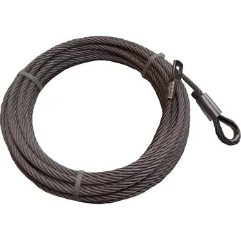 Lany Vázací-technika.cz Nerezové lano do navijáku 6 mm s očnicí, 20 m