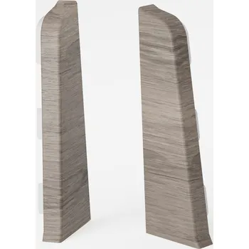 soklová lišta Levá koncovka, pravá koncovka Salag PVC 24 x 75, délka 8 cm, dub