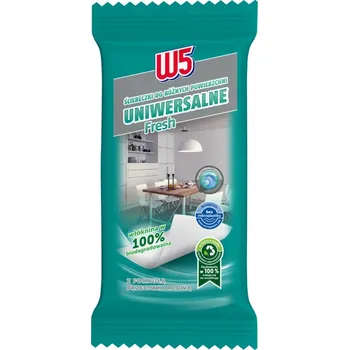 Utěrka Vlhčené ubrousky z netkané textilie W5 v balení 80 ks, bílé