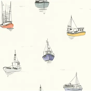 Fototapeta FOTOTAPETA LODĚ PLACHETNICE NA BÍLÉM POZADÍ VLIESOVÁ