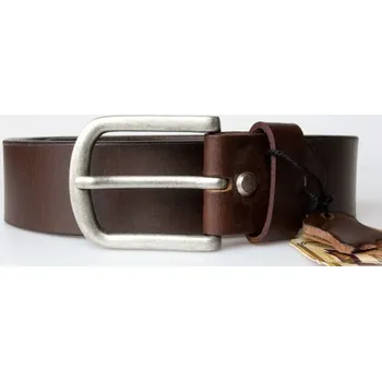 Opasek Pánský hnědý kožený opasek šířka 38 mm, délka 115 cm (pro pas 100 cm)
