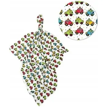 Zavinovačka TEXPOL Bambusová plena 120x120 cm - Autíčka