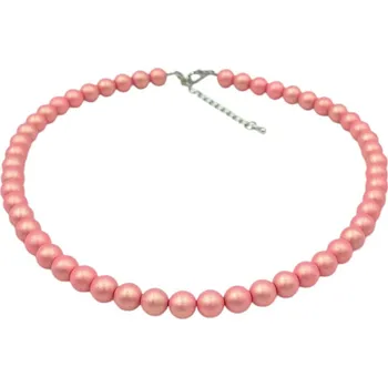 Náhrdelník Náhrdelník skleněné perle - pink carnation