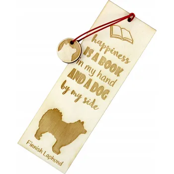 Doplněk ke knize Finský laponský pes - gravírovaná záložka do knihy se jménem psa
