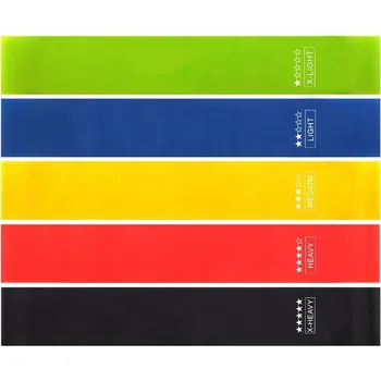 SADA 5 GUM NA CVIČENÍ POPRUHY POSILOVACÍ GUMA