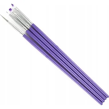 Kosmetický štětec Sada 4x Štětec na nehty ŠTĚTCE pro zdobení