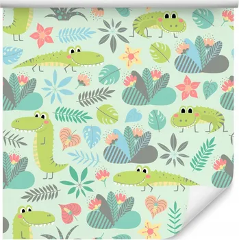 Fototapeta Tapeta pro děti KROKODÝLI tropické rostliny