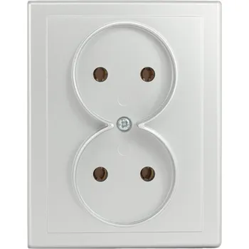 Elektrická zásuvka Elektrická Zásuvka nástěnná Timex-Pol stříbrná