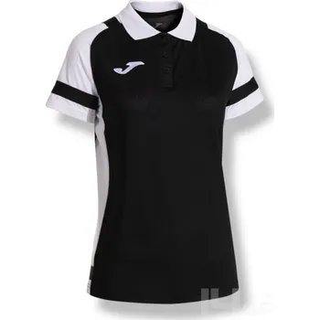 Dámská polokošile JOMA LIDER, barva černá - bílá, velikost L