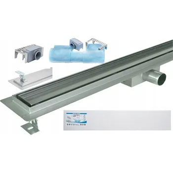 SANITLINE Lineární odtok CERAMIK 90cm 2v1 PRO DLAŽBU NEBO HLADKÝ Nízký Sifon