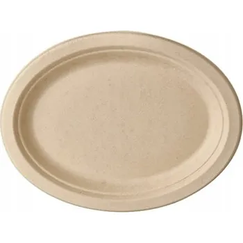 Jednorázové nádobí Talířek Papstar z cukrové třtiny, 50 ks