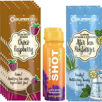Přípravek na tvář SUPERTAN CHOCO RASPBERRY 5x 15ml SILNÝ BRONZER +