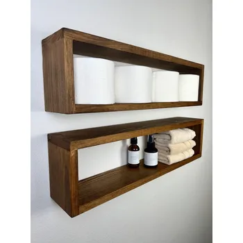 police Wook dřevěná nástěnná polička 60cm Barva: natur