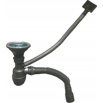 Sifon Sifon pro jednokomorový dřez ODPAD s přepadem lahvový 90mm se sítkem
