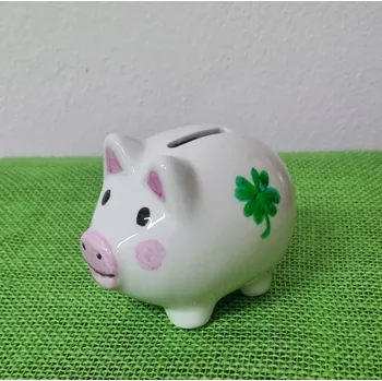 Pokladnička Pokladnička prasátko - ručně malovaná porcelánová