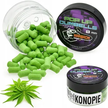 Boilies Plovoucí dumbells POP UP 8 mm Margrom KONOPIE nástraha pro Method Feeder