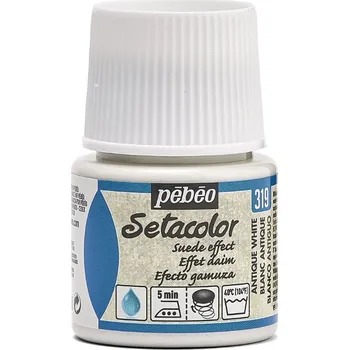 Speciální výtvarná barva Barva na textil Pébéo Setacolor Opaque Suede effect - 319 Antique White Objem: 45 ml