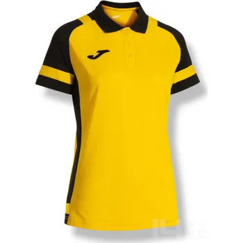 Dámské tričko Dámská polokošile JOMA LIDER, barva žlutá - černá, velikost 2XL