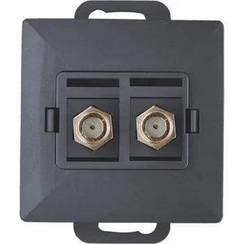 Elektrická zásuvka Anténní zásuvka nástěnná Abex šedá