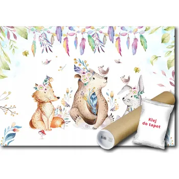 Fototapeta VLIESOVÁ FOTOTAPETA ZVÍŘÁTKA MEDVĚD LIŠKA 152x104