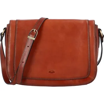 Kabelka Luxusní dámská kožená crossbody Katana Aretha, hnědá