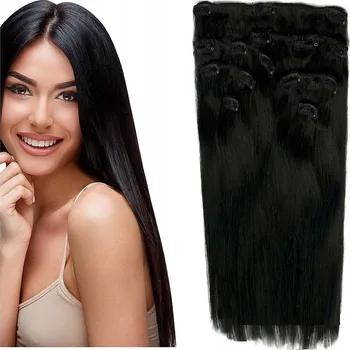 Paruka Příčesek z dlouhých přírodních černých vlasů MODERN-HAIR