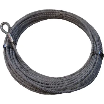 Lany Ocelové lano do navijáku SEAL IWRC s očnicí, 6 mm 10 m