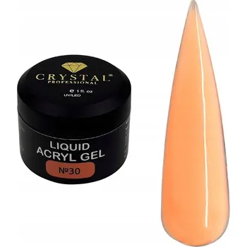 Lak na nehty Gel pro zpevnění nehtů Liquid Acryl Gel 30 CRYSTAL PROFESSIONAL 15 ml