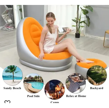 Nafukovací Křeslo Lehátko, Přenosná Nafukovací Pohovka PVC z