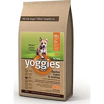 Yoggies Dog All Life Stages Medium/Large Active Duck/Venison, 20 kg