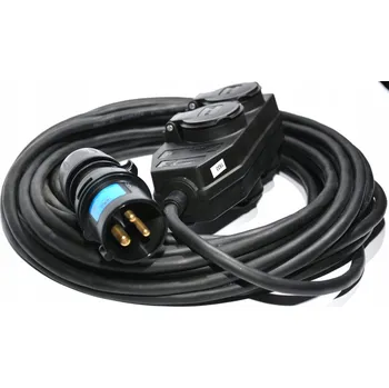 Napájecí kabel Hilark jednoduchý Prodlužovací Kabel pro zahradu 3 m 4 ks černý