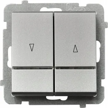 vypínač Žaluziový vypínač Klasik, Podomítkový Ospel stříbrný ŁP-7RBS/m/38