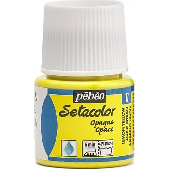 Výtvarná barva Barva na textil Pébéo Setacolor Opaque - 17 Lemon Yellow Objem: 45 ml