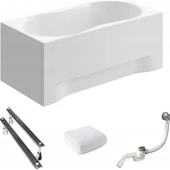 Vana Obdélníková akrylátová vana Polimat Gracja s bočním odtokem 140 x 70 cm