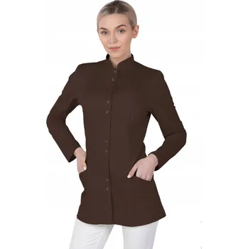 Kuchyňská zástěra 50 DÁMSKÝ LÉKAŘSKÝ PLÁŠŤ NA ZIP SE STOJAKEM KOSMETICKÝ ZÁSTĚRA 141SD