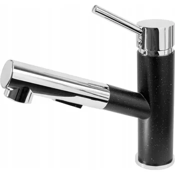 Vodovodní baterie Stojánková kuchyňská baterie Gamma Cado černá, granit, stříbrná