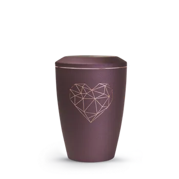 Smuteční dekorace Zvířecí urna Karat Heart - Berry 1,5l